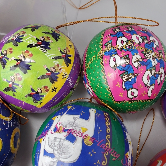 Vintage Paper Mache 12 Days of Christmas Ornaments - Picture 7 of 16